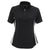 Greg Norman Women's Black/White Mesh Panels Play Dry ML75 Racer Mock Neck Polo