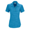 Greg Norman Women's Atlantic Blue Heather Play Dry Solid Polo