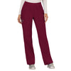 Cherokee Women's Wine Workwear Revolution Mid Rise Pull-on Cargo Pant