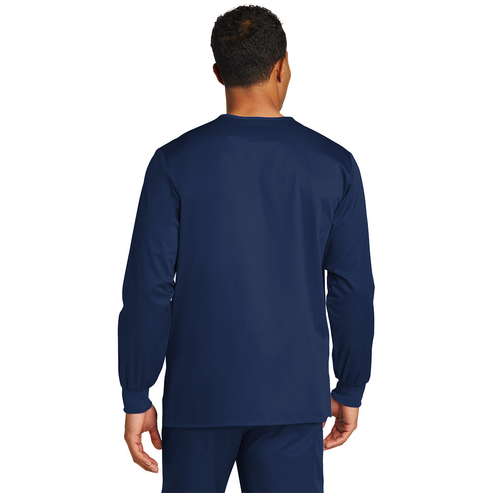 WonderWink Unisex Navy WorkFlex Snap-Front Scrub Jacket