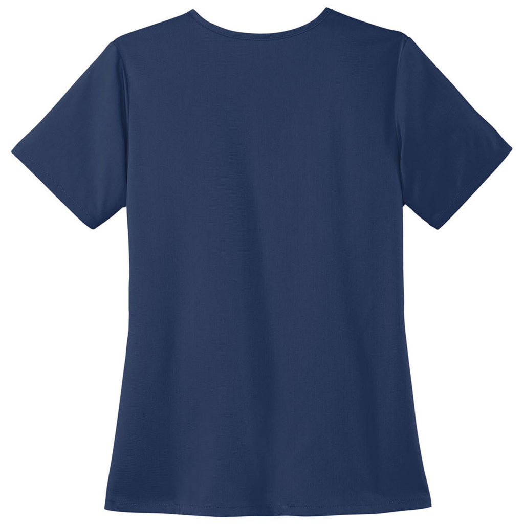 WonderWink Women's Navy Premiere Flex V-Neck Top