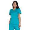 Cherokee Women's Teal Blue Workwear Core Stretch V-Neck Top