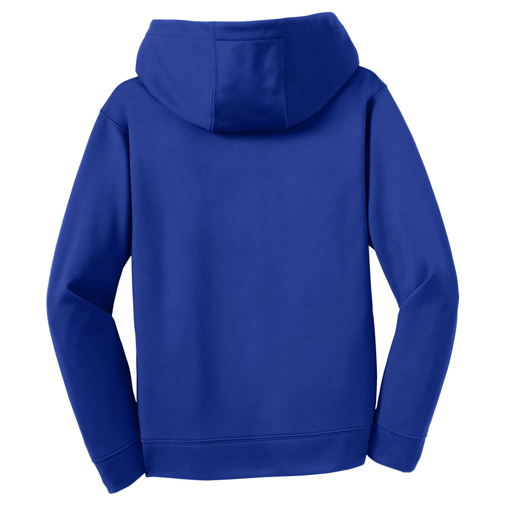 Sport-Tek Youth True Royal Sport-Wick Fleece Hooded Pullover