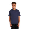 Sport-Tek Youth Navy Sport-Wick Fleece Short Sleeve Pullover Hoodie