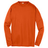 Sport-Tek Youth Deep Orange Long Sleeve PosiCharge Competitor Tee