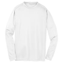 Sport-Tek Youth White Long Sleeve PosiCharge Competitor Tee