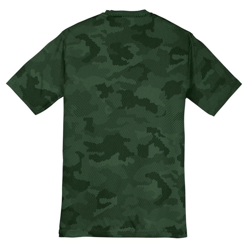 Sport-Tek Youth Forest Green CamoHex Tee