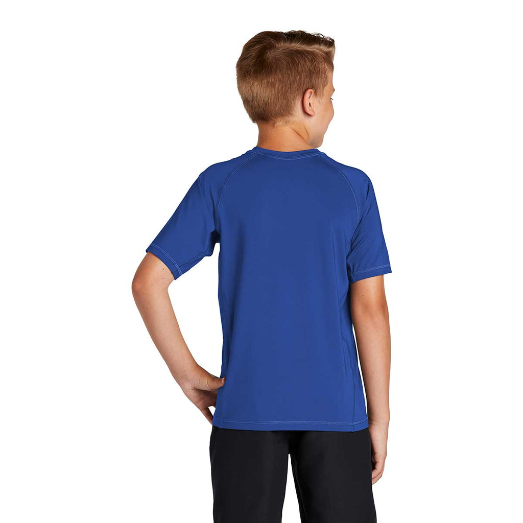 Sport-Tek Youth True Royal Short Sleeve Rashguard Tee