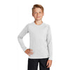 Sport-Tek Youth White Long Sleeve Rashguard Tee