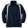 Sport-Tek Youth True Navy/White Colorblock Raglan Jacket