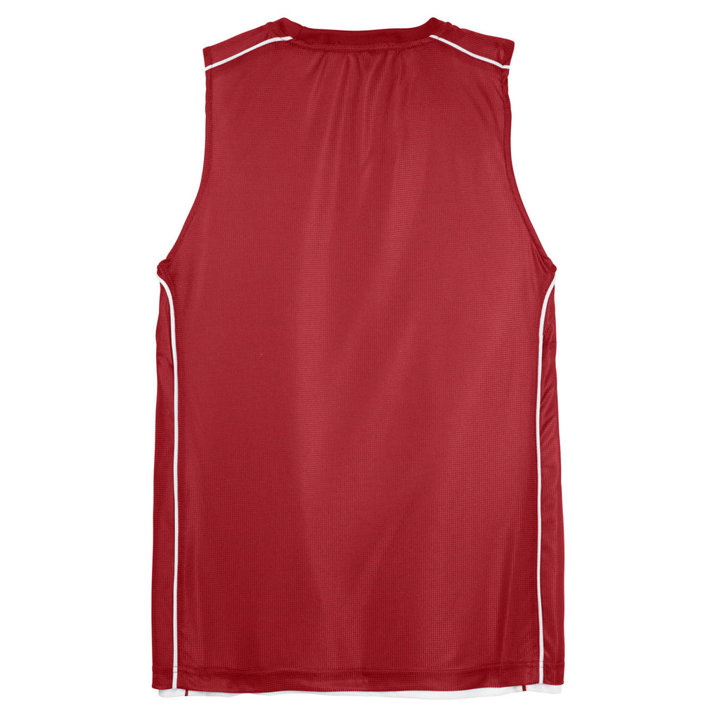 Sport-Tek Youth True Red PosiCharge Mesh Reversible Sleeveless Tee