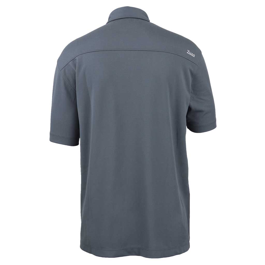 Zusa Men's Charcoal Everyday Pique Polo