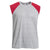 Expert Men's Heather Grey/Red Sleeveless Colorblock Natural Feel Training Tee