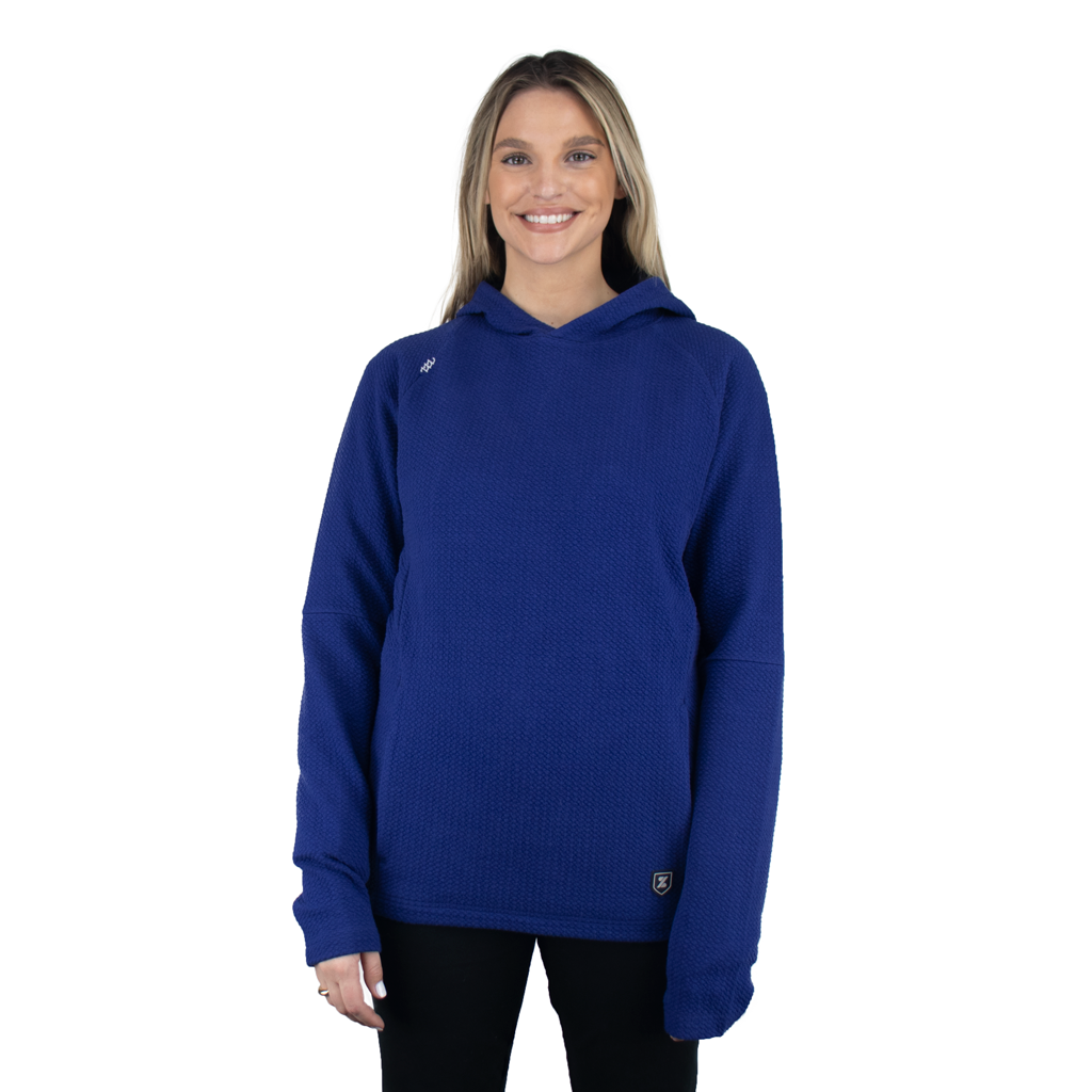 48-Hour Zusa Unisex Cobalt Afton Textured Hoodie