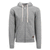 Landway Men's Heather Grey Westport Vintage Full Zip Cotton Sweatshirt