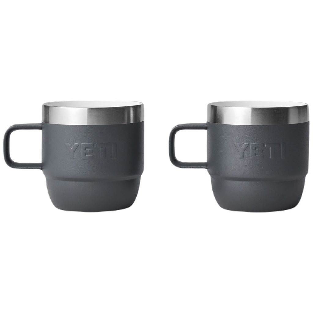 YETI Charcoal Rambler 6 oz Stackable Mug (2 Pack)