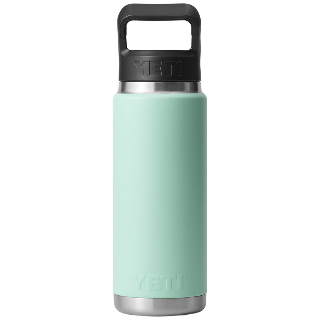 YETI Seafoam Rambler 26 oz Water Bottle W/Straw Cap